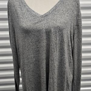 Lane Bryant Heather Gray Knit Top